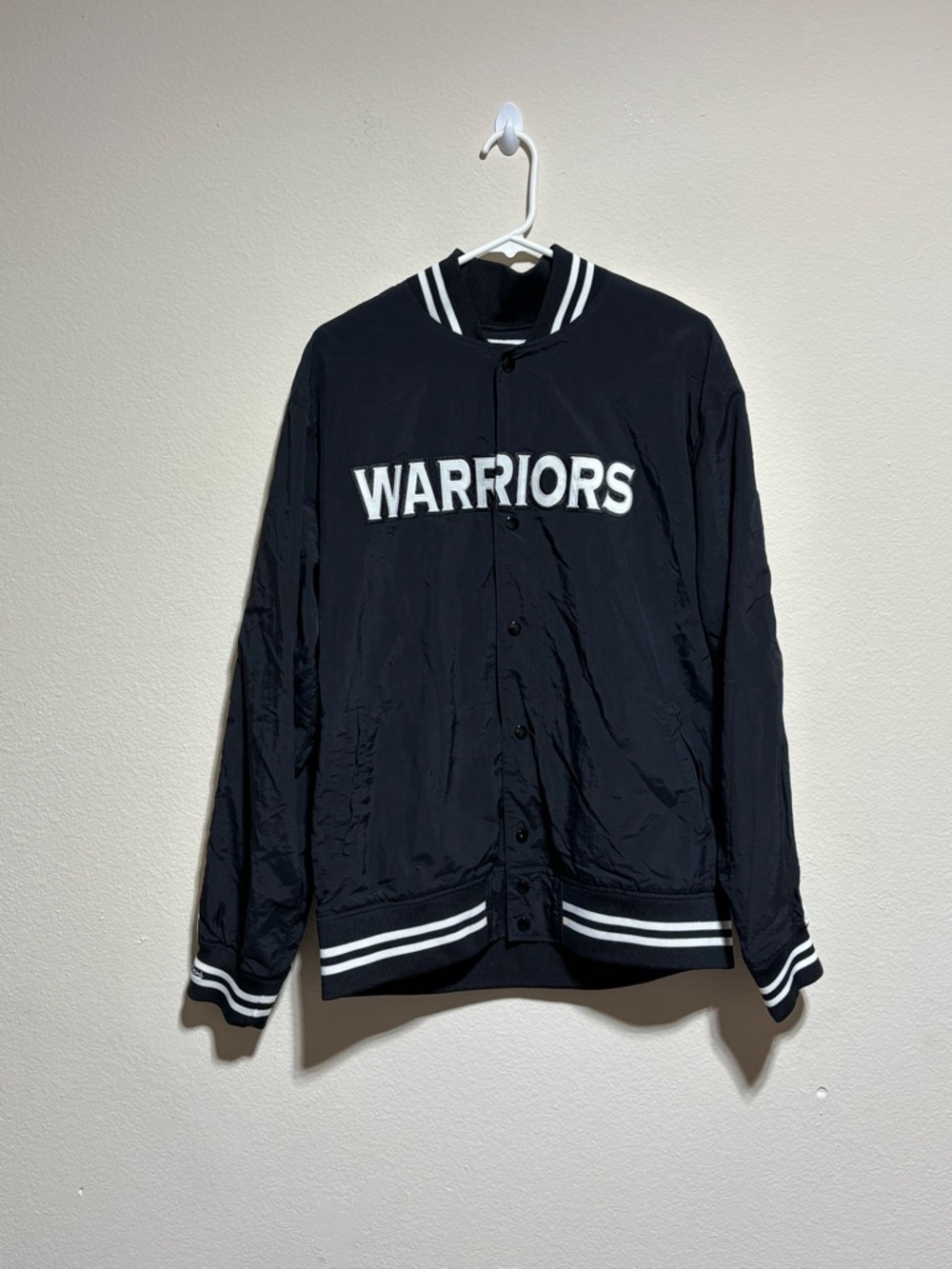 Mitchell & Ness Black Jacket with White NBA Logo